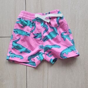 Chubbies Pink Alligator Print Kids Shorts